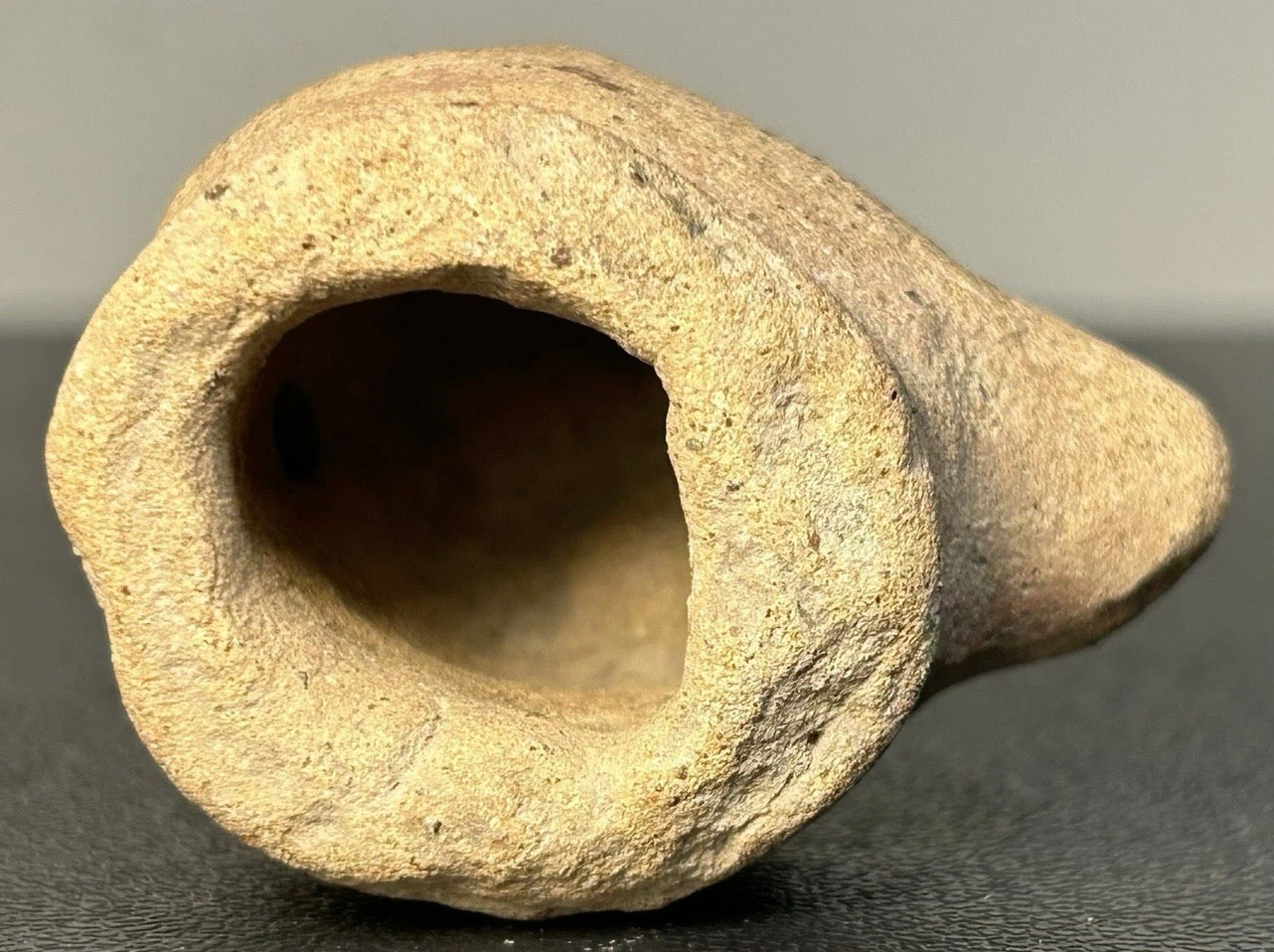 Vintage Circa 1970 Mexican Pre-Columbian Aztec Style Zoomorphic Terracotta Clay Bird Effigy Head Figurine