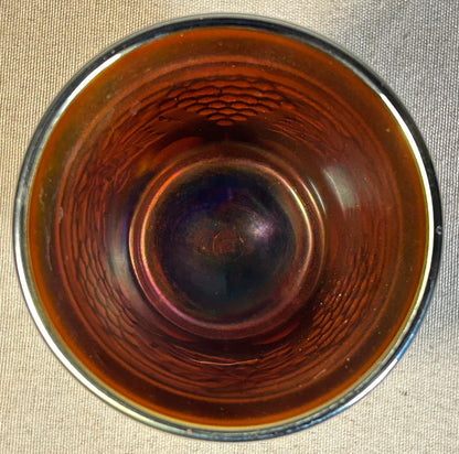 Early 20th Century American Northwood Amethyst Carnival Glass Grape and Cable Pattern Punch Cup