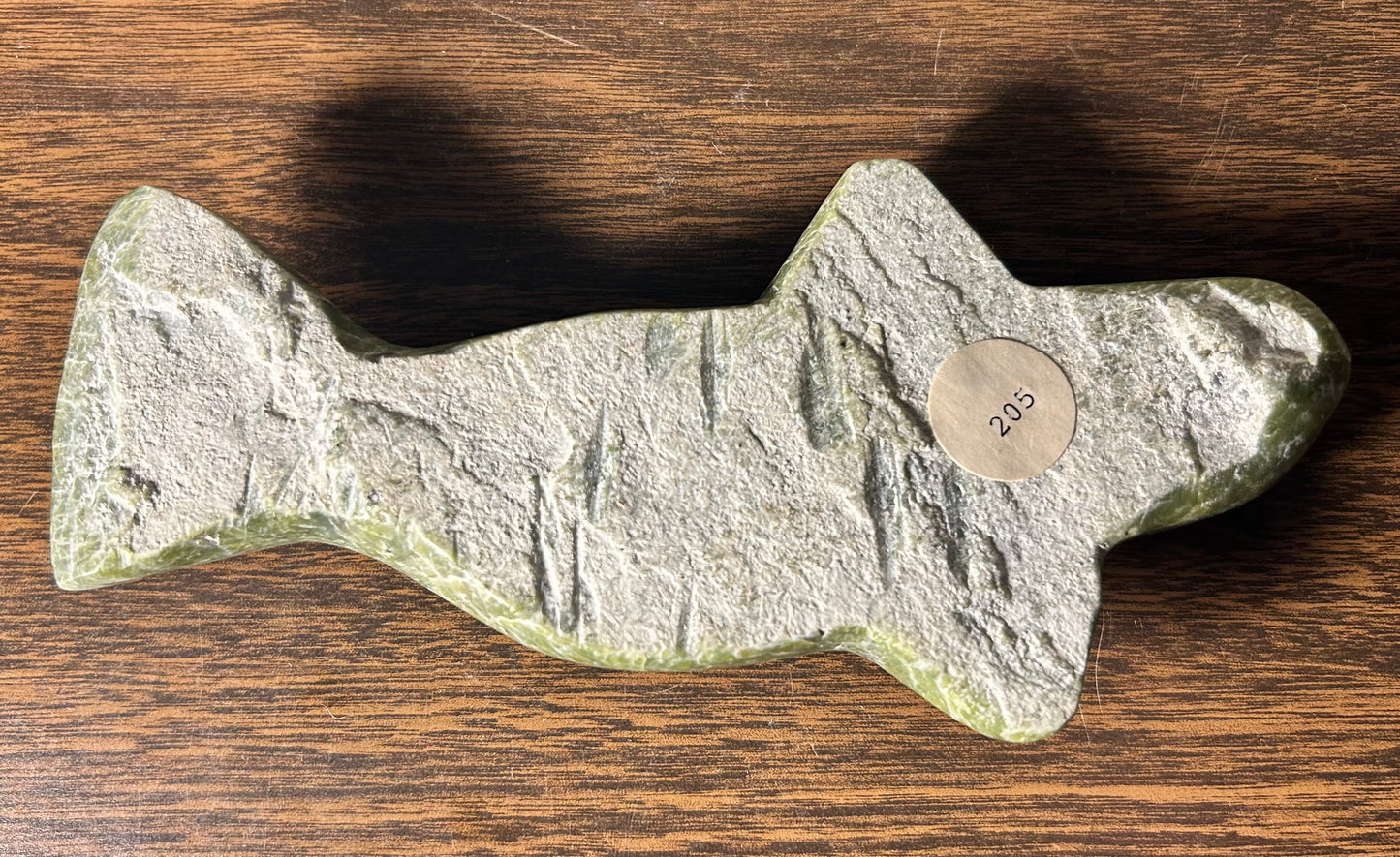 Vintage Canadian Inuit Serpentine Stone Whale Carving (20th Century)