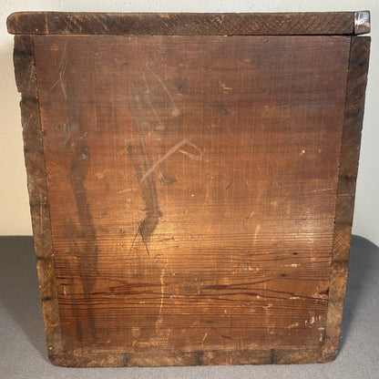 Late 19th Century American Primitive Pine Wood/Iron Latch Ballot Box