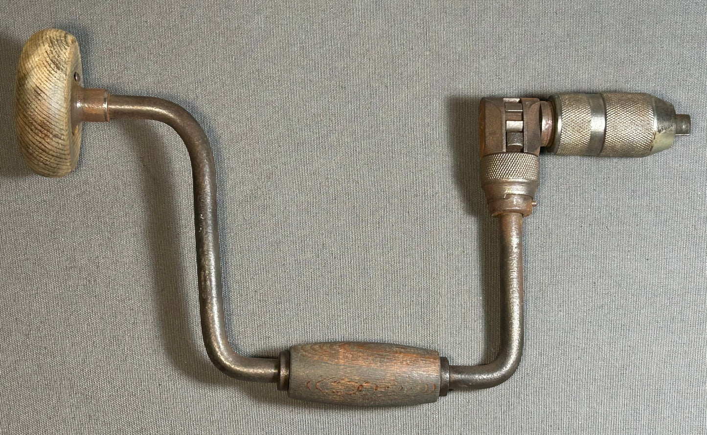 Vintage 1950’s American Stanley Handyman Bit Brace Hand Drill Woodworking Tool