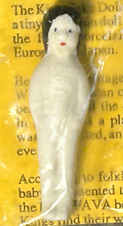 Vintage 1990 American Haydel’s Bakery New Orleans Mardi Gras Bisque Porcelain Frozen Charlotte Doll with Insert Card