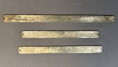 Set of 3 Late 1940’s American Delta Line SS Del Norte Cast Brass Metal Ship Chief Engineer Signs in Different Languages