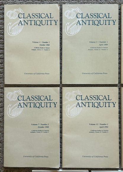 Lot of 11 Vintage 1984-1999 American Classic Antiquity Academic Journals Published by University of California Press