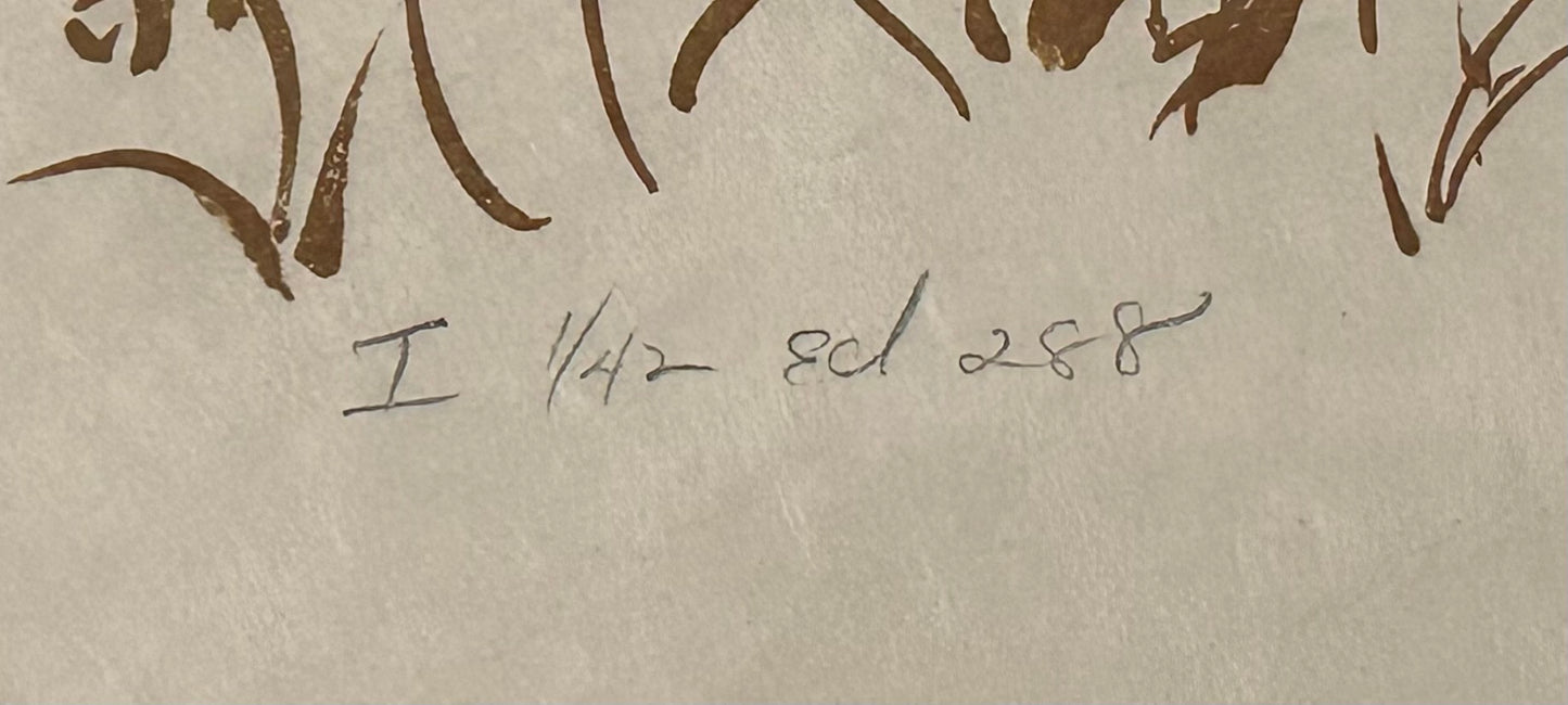 Edna Hibel - “Li Hong of Beijing” Signed Framed Limited Edition Lithograph Print (#1/42) (American) (20th Century)