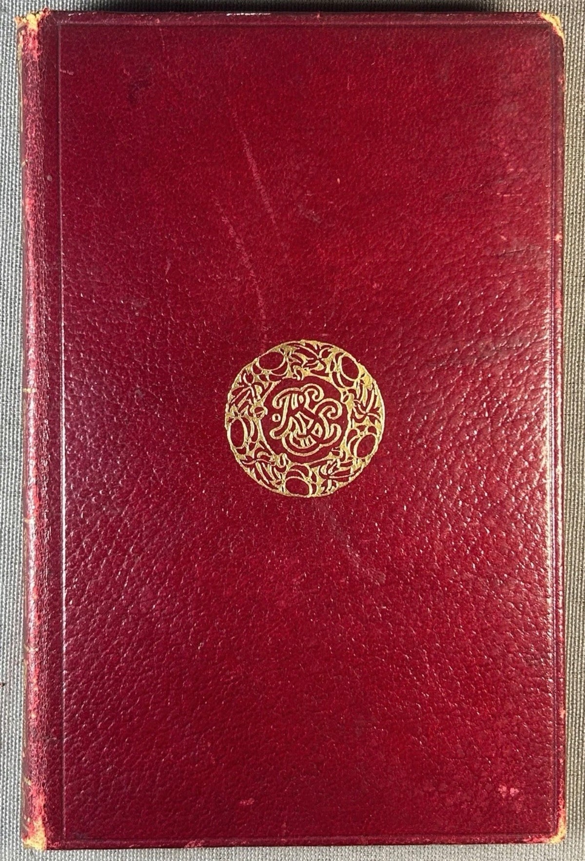 1909 “Poems” by Robert Louis Stevenson Leather-bound Book with Pressed Wildflower Specimens