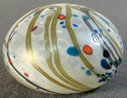 Vintage 1970’s English Isle of Wight Studio Art Glass Contemporary Style Paperweight