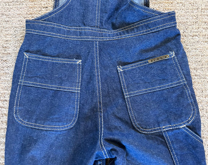 Vintage 1970’s American N’est Ce Pas Denim Fitted to Flared Bell Bottom Women’s Juniors Bib Overalls