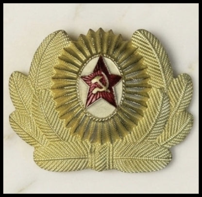 Vintage 1970’s Cold War Era Soviet Union Officer’s Cap Cockade Badge