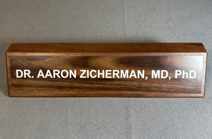 Black Bird Apple TV+ Television Show Miniseries Dr. Aaron Zicherman Wooden Desk Nameplate