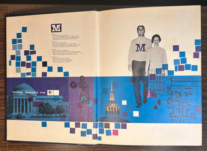 Vintage 1960 Southern Methodist University Mustangs Rotunda Hardcover Yearbook