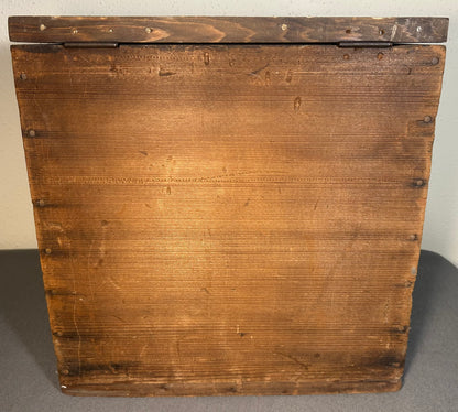 Late 19th Century American Primitive Pine Wood/Iron Latch Ballot Box