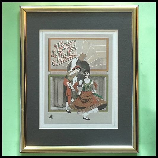 Vintage 1980’s American New Orleans Festa d’Italia Framed Lithograph Print