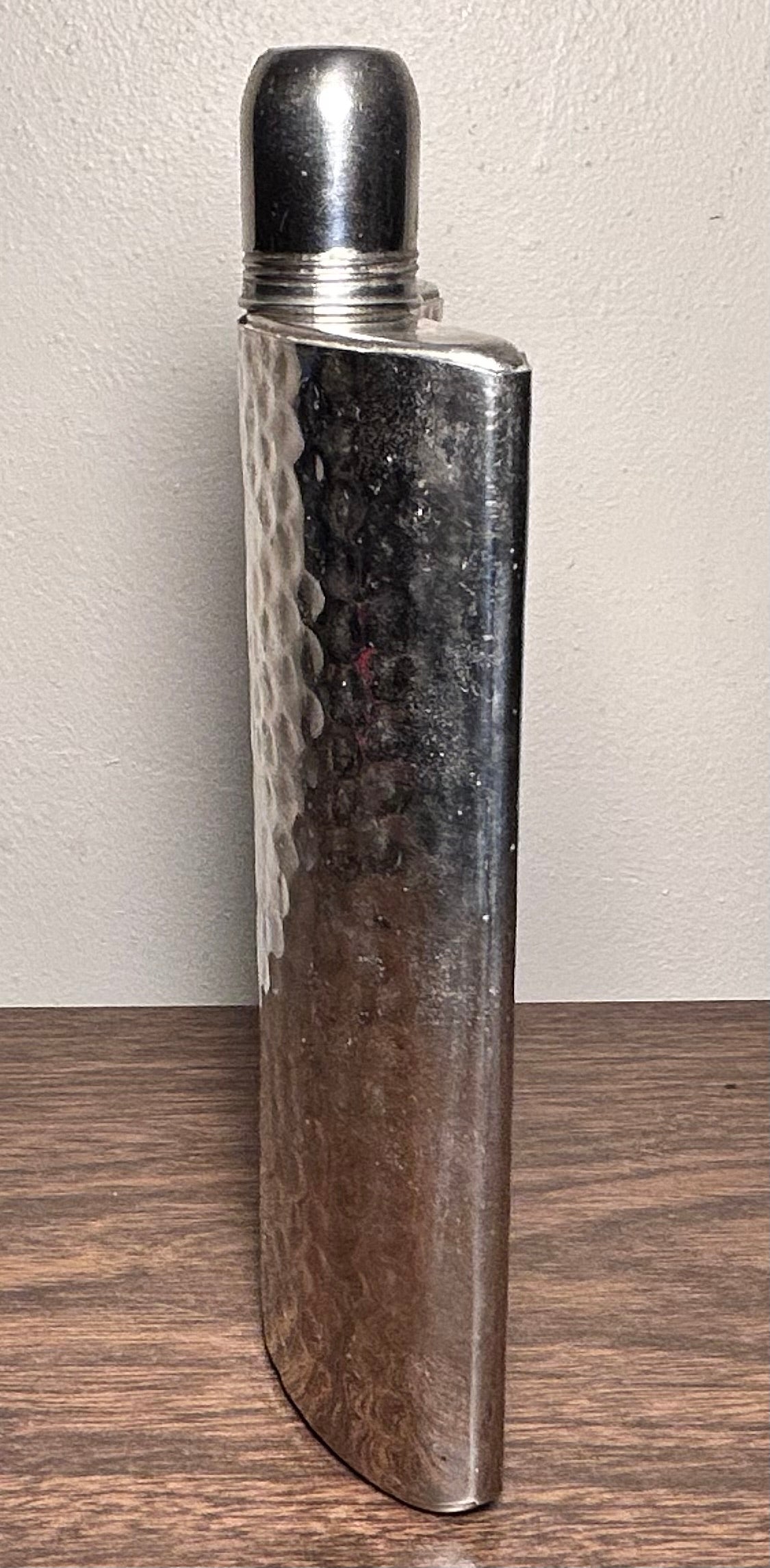1940’s German Alfred Harald Schneider Hammered Chrome Metal 16 Oz. Drinking Flask