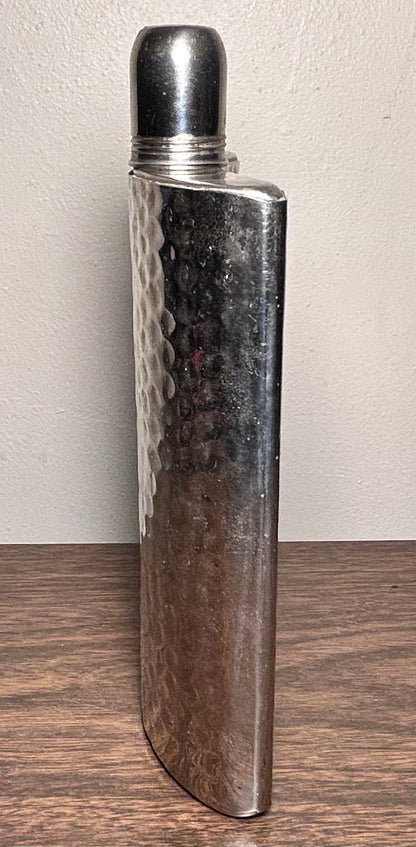 1940’s German Alfred Harald Schneider Hammered Chrome Metal 16 Oz. Drinking Flask