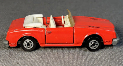 Vintage 1984 Road Champs Red Buick Riviera Convertible Diecast Toy Car