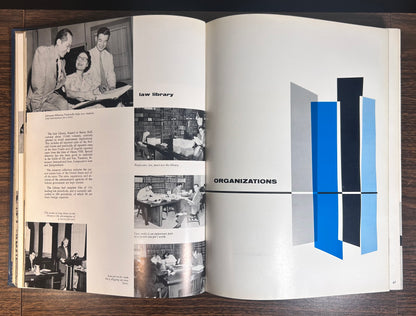 Vintage 1958 Southern Methodist University Mustangs Rotunda Hardcover Yearbook
