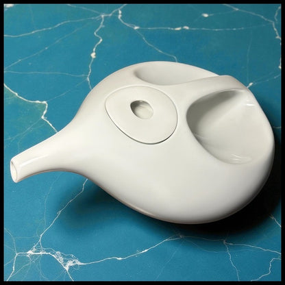 Vintage 1970 German Mid Century Modern Rosenthal Studio Line Porcelain White Drop Form Teapot by Luigi Colani
