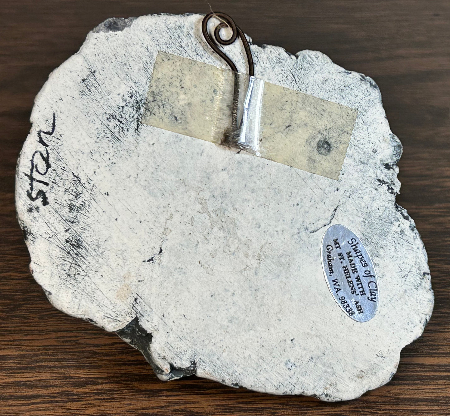 Vintage Circa 1970 American Shapes of Clay Mount St. Helen’s Volcanic Ash Seal on Rock Figurine by Stan Langtwait