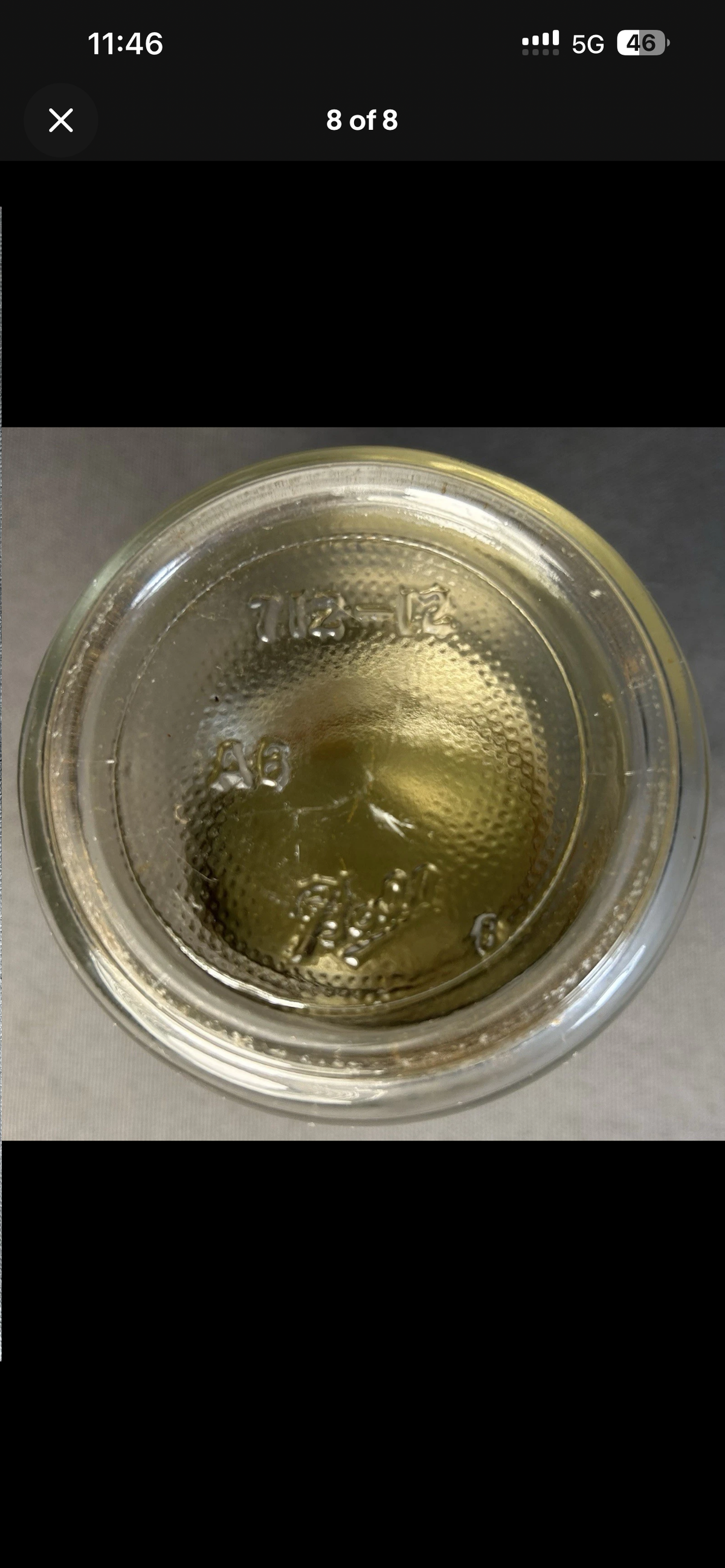 Vintage 1950’s American Joey’s Fresh Shucked Oysters Amite, Louisiana Glass/Metal Lid 12 Oz. Jar