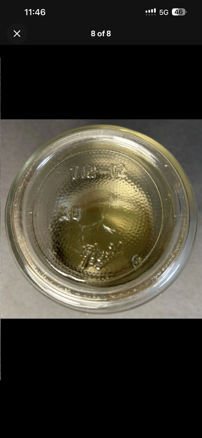 Vintage 1950’s American Joey’s Fresh Shucked Oysters Amite, Louisiana Glass/Metal Lid 12 Oz. Jar