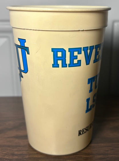 Vintage 1982 Tulane Green Wave vs. LSU Tigers Football Revenge Bowl I Resurrection City Bud Man Plastic Cup
