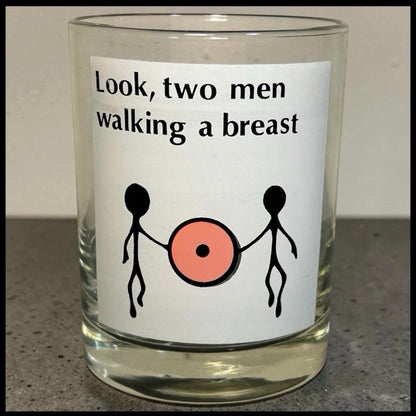 1960’s American Mid Century Modern Novelty Adult Humor Lowball/Rocks Glass