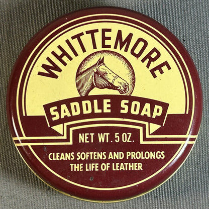 Vintage Circa 1970 American Whittemore Saddle Soap Metal Tin