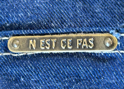 Vintage 1970’s American N’est Ce Pas Denim Fitted to Flared Bell Bottom Women’s Juniors Bib Overalls