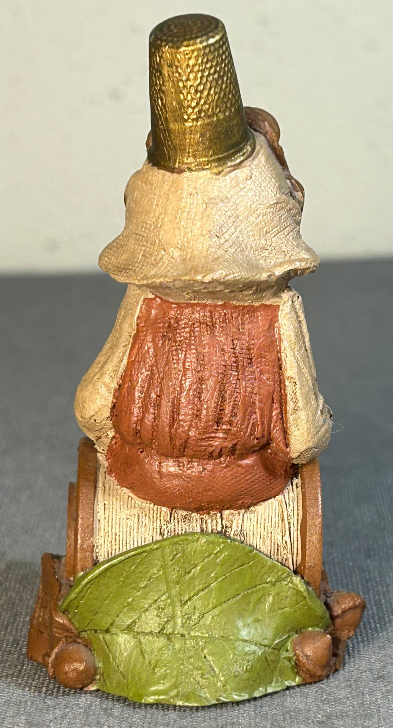 Vintage 1988 American Tom Clark Thimblena Resin Thimble Gnome Figurine with COA and Story Card