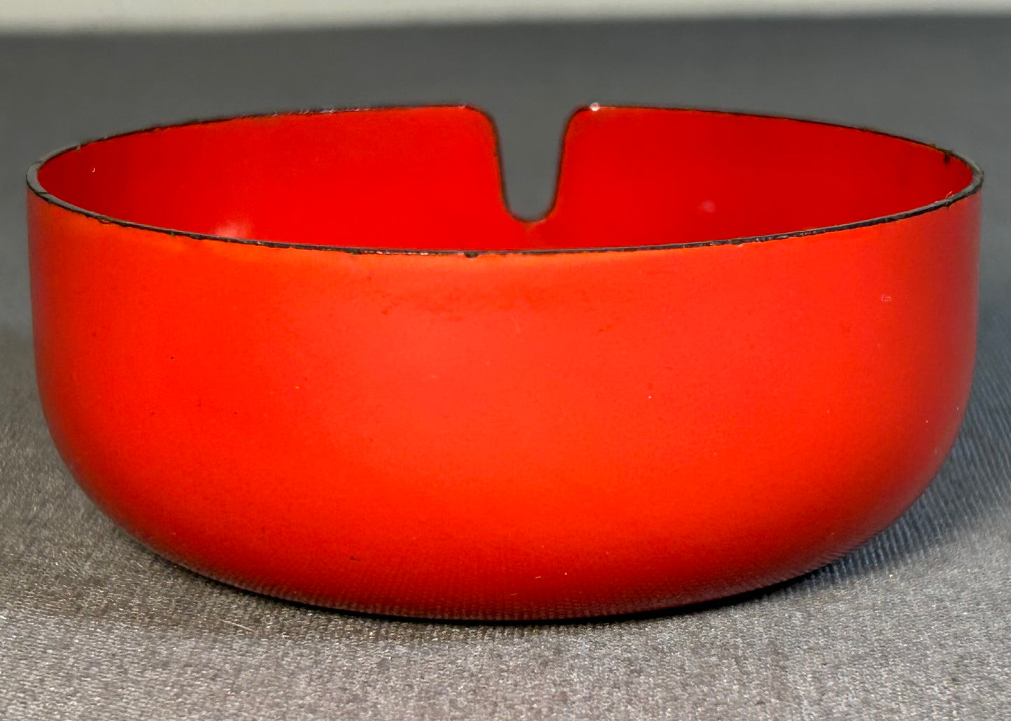 Vintage 1960’s OTO Mid Century Modern Bright Orange Enamelware Ashtray Made in Japan