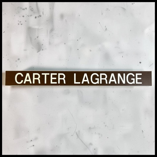 Leverage Redemption Television Show Carter Lagrange Door Nameplate Screen-Used Prop