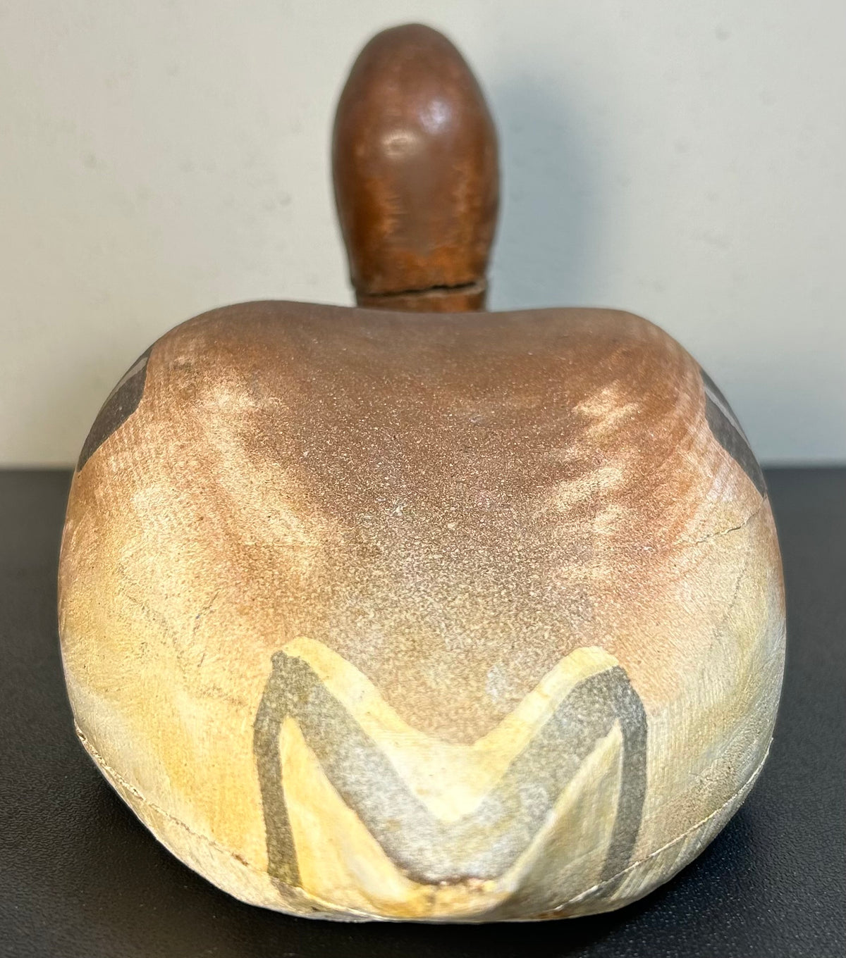 Circa 1940 American Primitive Redhead Drake Duck Hand-Painted Cedar Wood Decoy with Swivel Head and Glass Eyes (Upper Chesapeake Bay)