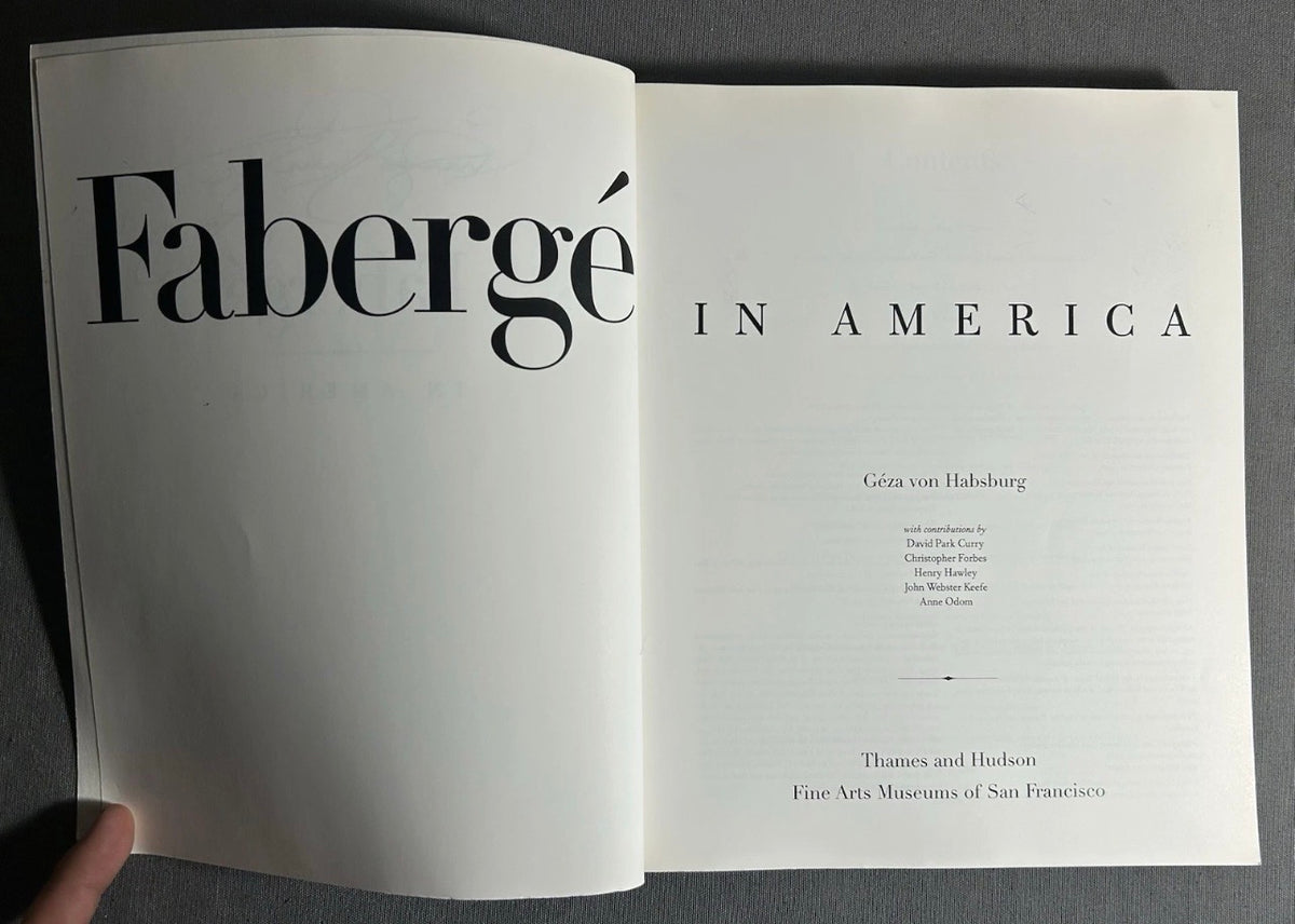 Vintage 1996 “Fabergé in America” by Géza von Habsburg Softcover Book
