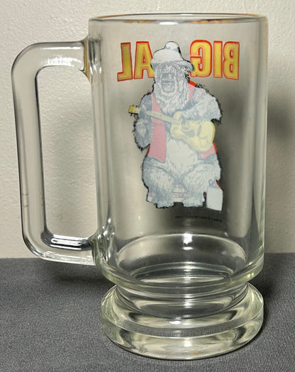 Vintage 1972 Big Al Country Bear Jamboree Souvenir Glass Mug (Walt Disney Productions)