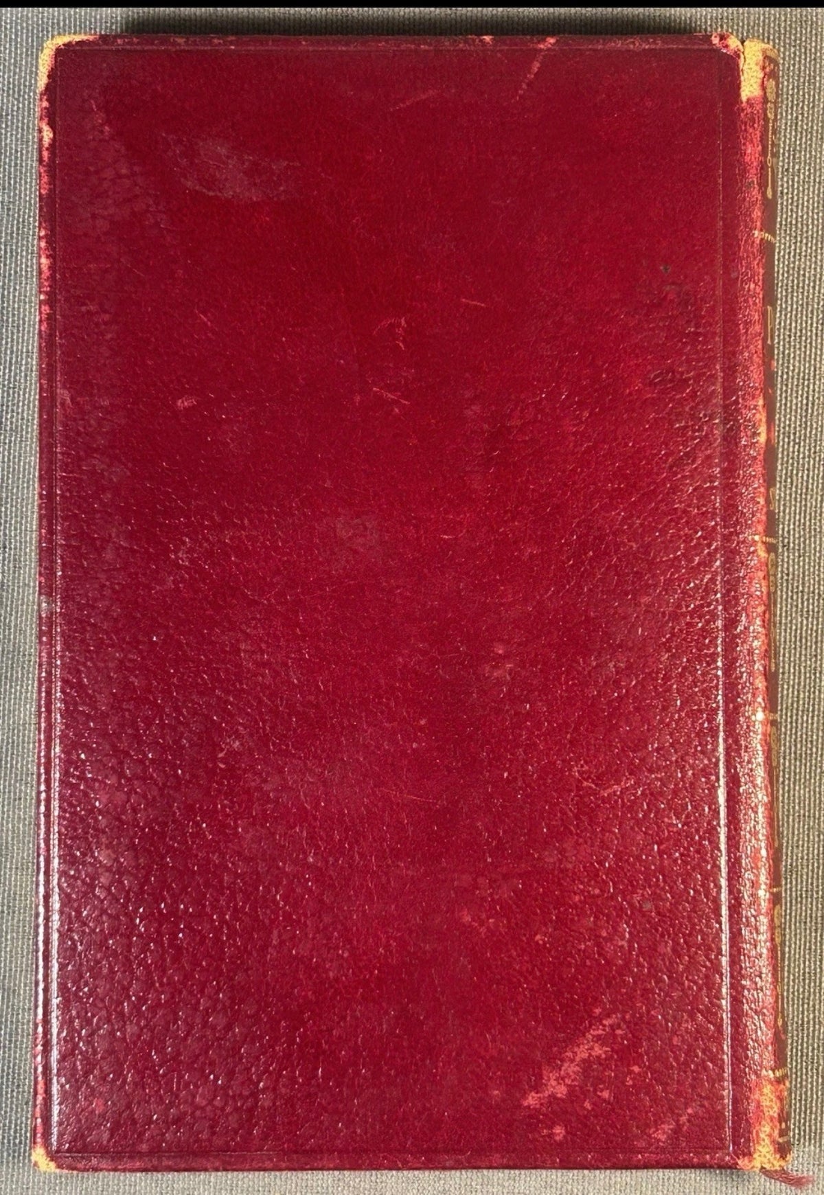 1909 “Poems” by Robert Louis Stevenson Leather-bound Book with Pressed Wildflower Specimens