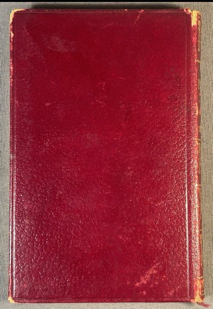 1909 “Poems” by Robert Louis Stevenson Leather-bound Book with Pressed Wildflower Specimens
