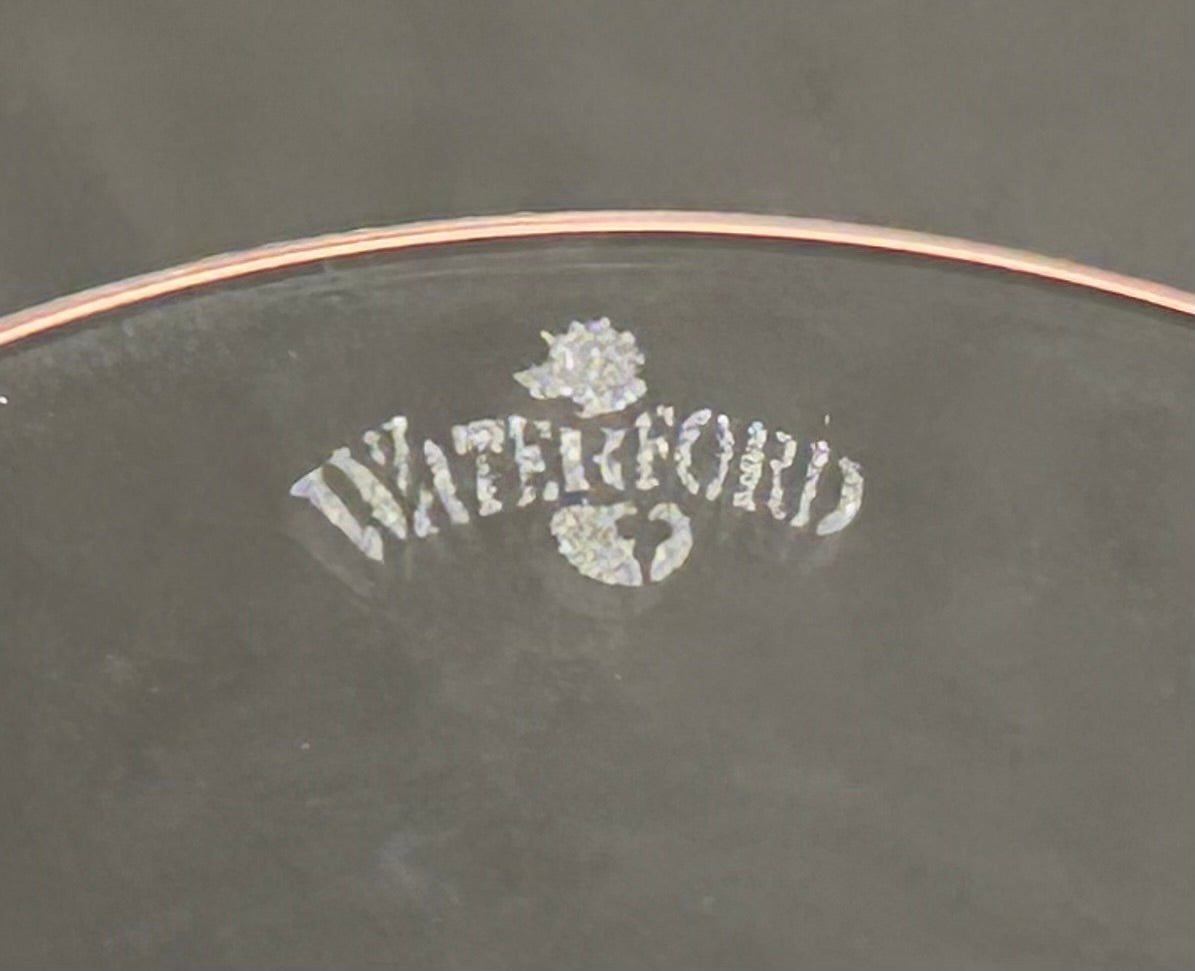 Set of 4 2000-2008 Waterford Crystal Carleton Platinum Water Goblet Glasses with Box (Retired)