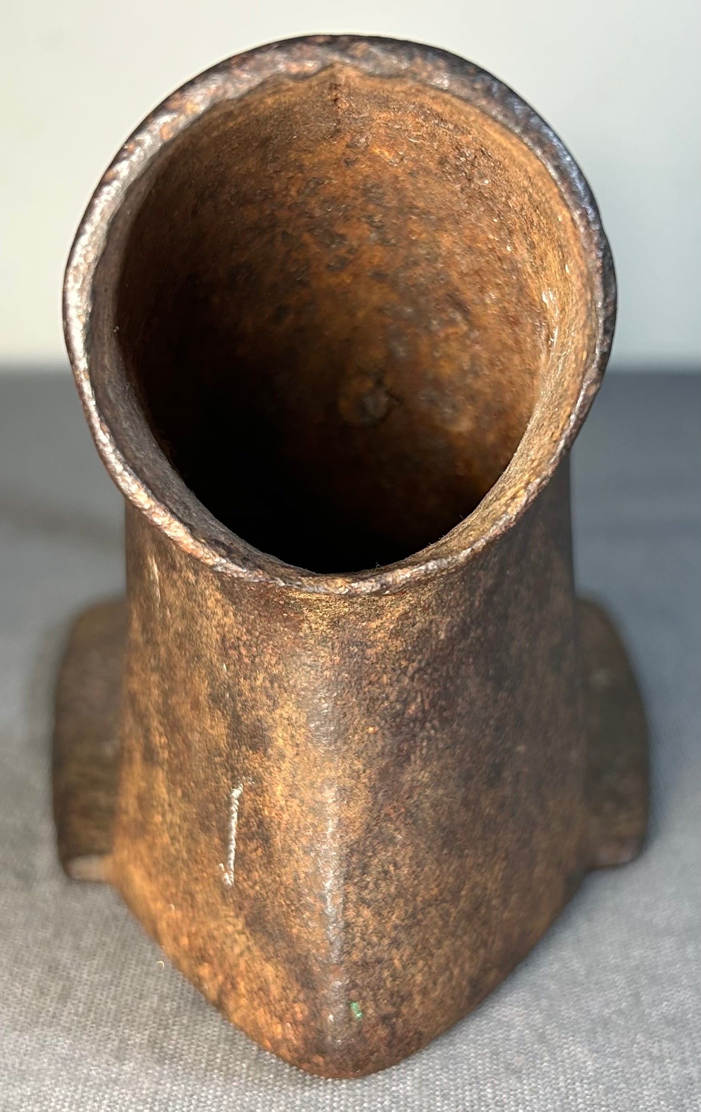 Mid 19th Century American Primitive Cast Iron Box Iron Handle and Latch Assembly