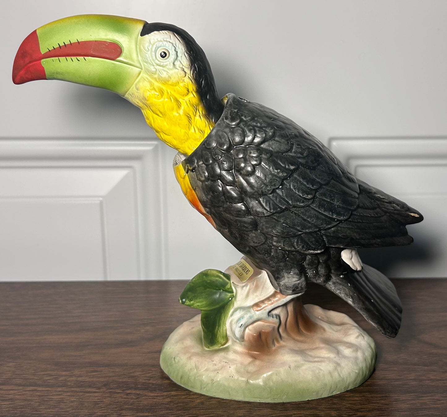 Vintage 1960’s Busch Gardens Los Angeles Souvenir Chalkware Toucan Bird Nodder
