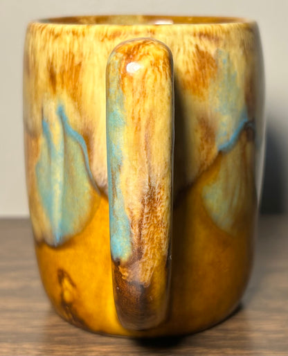 Vintage 1970’s Hot Springs Booger Hollow, Arkansas Art Pottery Drip Glaze Clay Coffee Mug