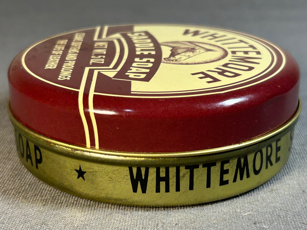 Vintage Circa 1970 American Whittemore Saddle Soap Metal Tin