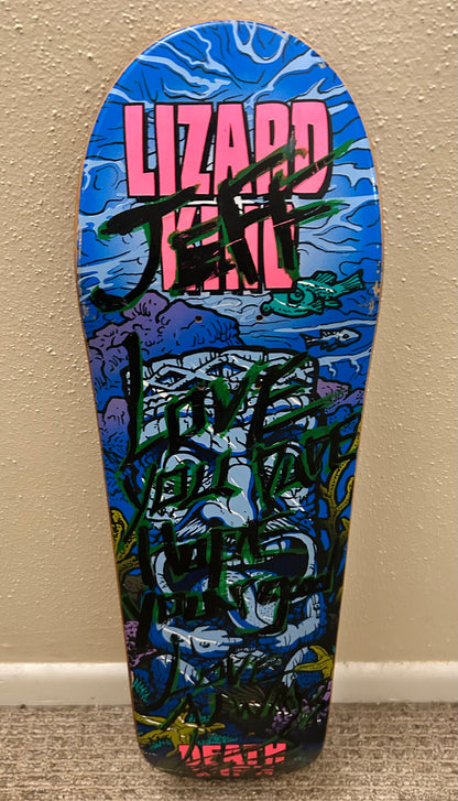 2014 Lizard King Death Wish Signed Ruins Skateboard Deck
