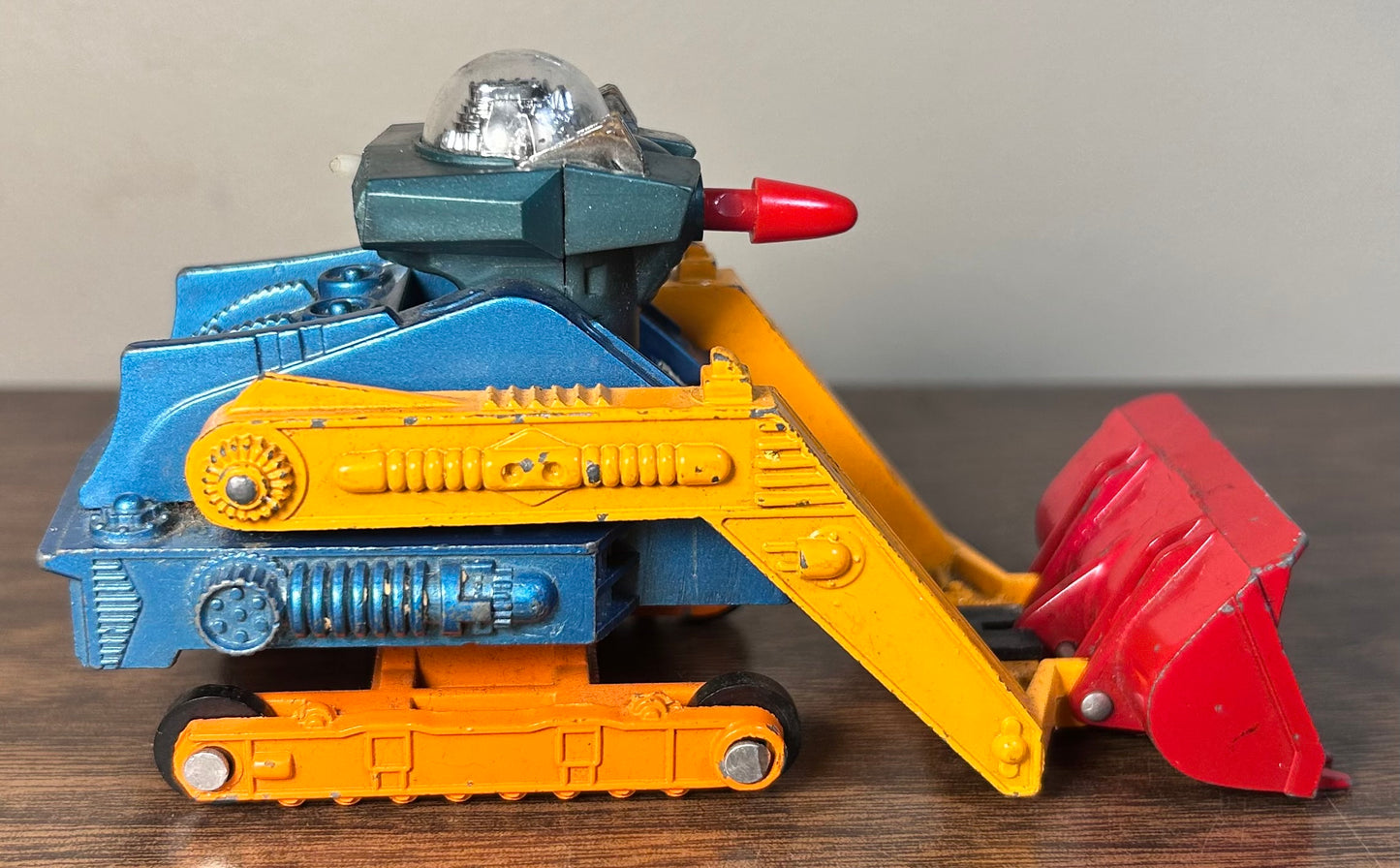 Vintage 1976 Japanese Shinsei UFO Commander 7 Dozer Bucketer with Missile Diecast Metal Toy