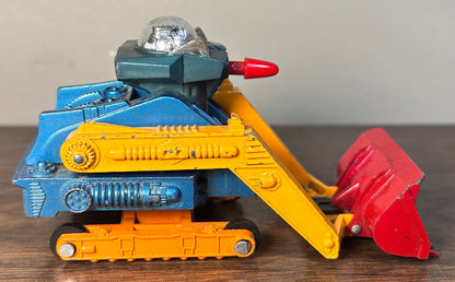 Vintage 1976 Japanese Shinsei UFO Commander 7 Dozer Bucketer with Missile Diecast Metal Toy