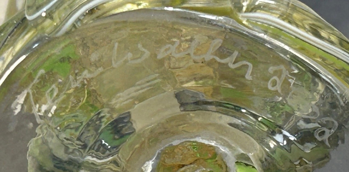 2002 Teri Walker Studio Art Glass Contemporary Style Goblet Chalice (New Orleans, Louisiana)