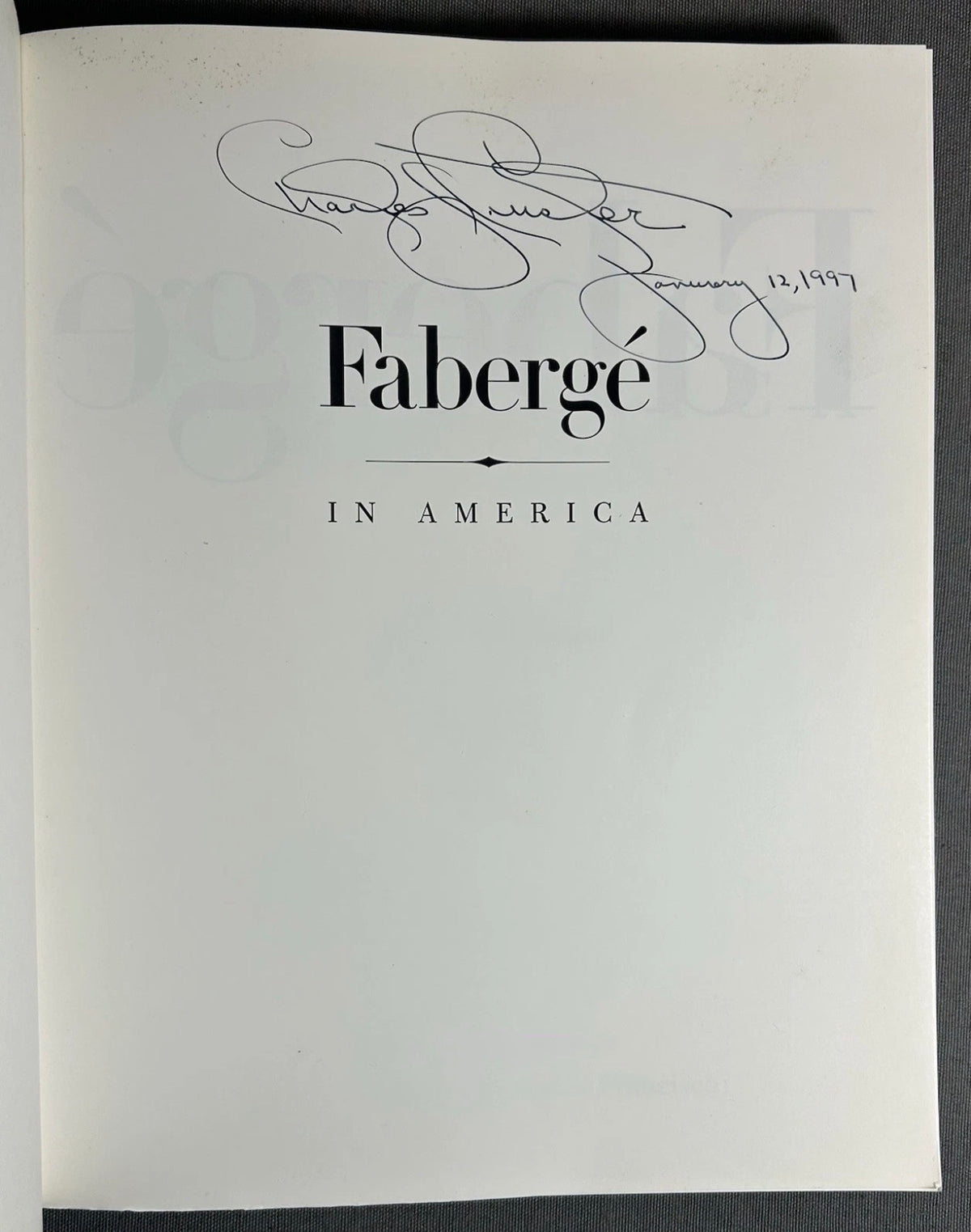 Vintage 1996 “Fabergé in America” by Géza von Habsburg Softcover Book