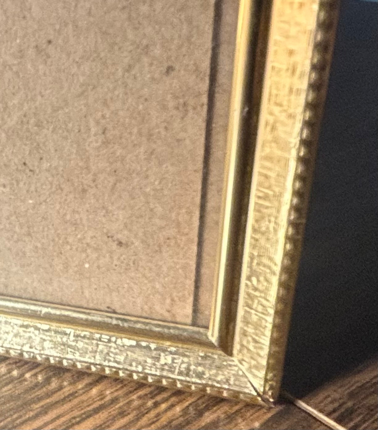Vintage 1970’s American Woolworth Intercraft Brushed Brass Metal 8” x 10” Standing Tri-fold Picture Frame
