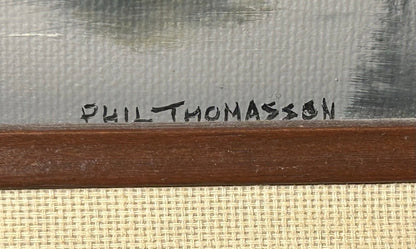 Vintage Phil Thomasson - "Cajun Country" Framed Oil Painting on Canvas (1987) (New Orleans, Louisiana)