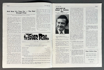 Vintage Louisiana State University School of Medicine The Tiger Rag Satirical Magazine (October 1980)